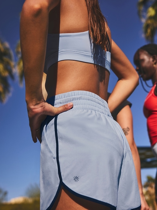 Image number 1 showing, Weekender High Rise 3" Stripe Run Short