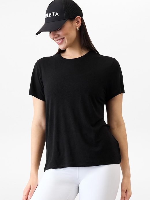 Image number 1 showing, Getaway Linen Blend Tee