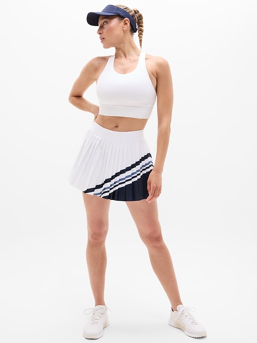 Image number 7 showing, Match Point High Rise Pleated Colorblock 13" Skort