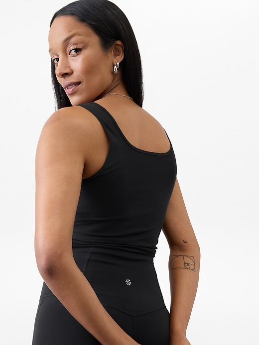 Image number 2 showing, Signature Rib Square Neck Crop Tank