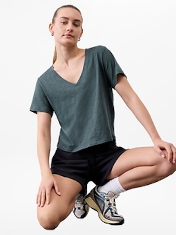 Essential Slub V-Neck Tee