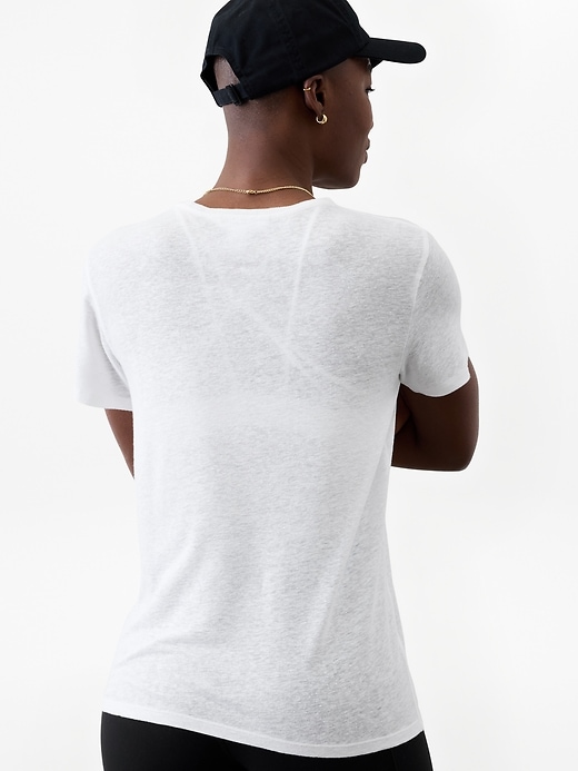 Image number 6 showing, Getaway Linen Blend Tee