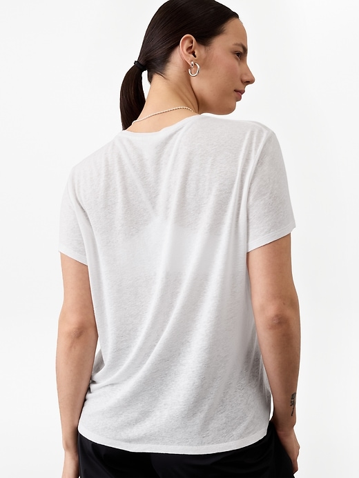 Image number 2 showing, Getaway Linen Blend Tee