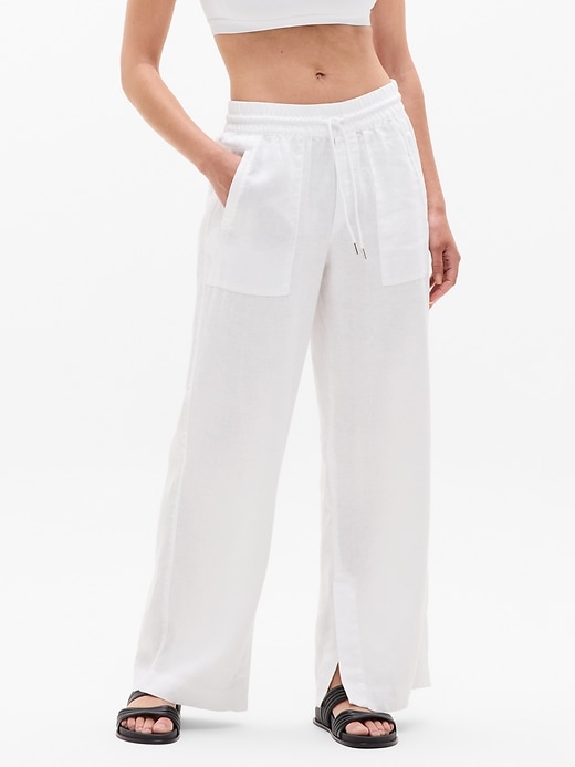 Image number 2 showing, Retreat Linen High Rise Wide Leg Pant