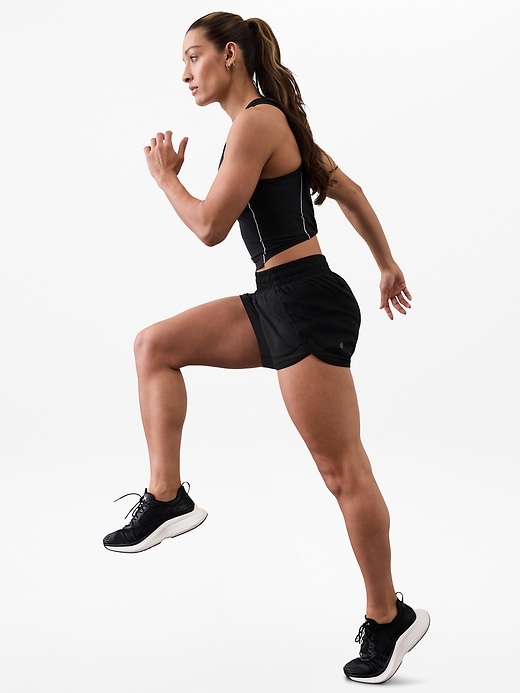 Image number 2 showing, Mesh Racer Run Mid Rise 4" Short