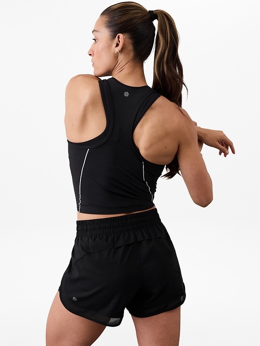 Image number 3 showing, Mesh Racer Run Mid Rise 4" Short
