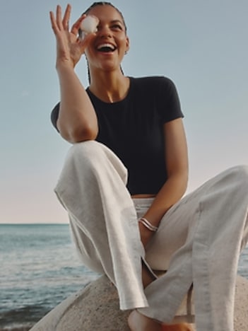 Retreat Linen High Rise Wide Leg Pant