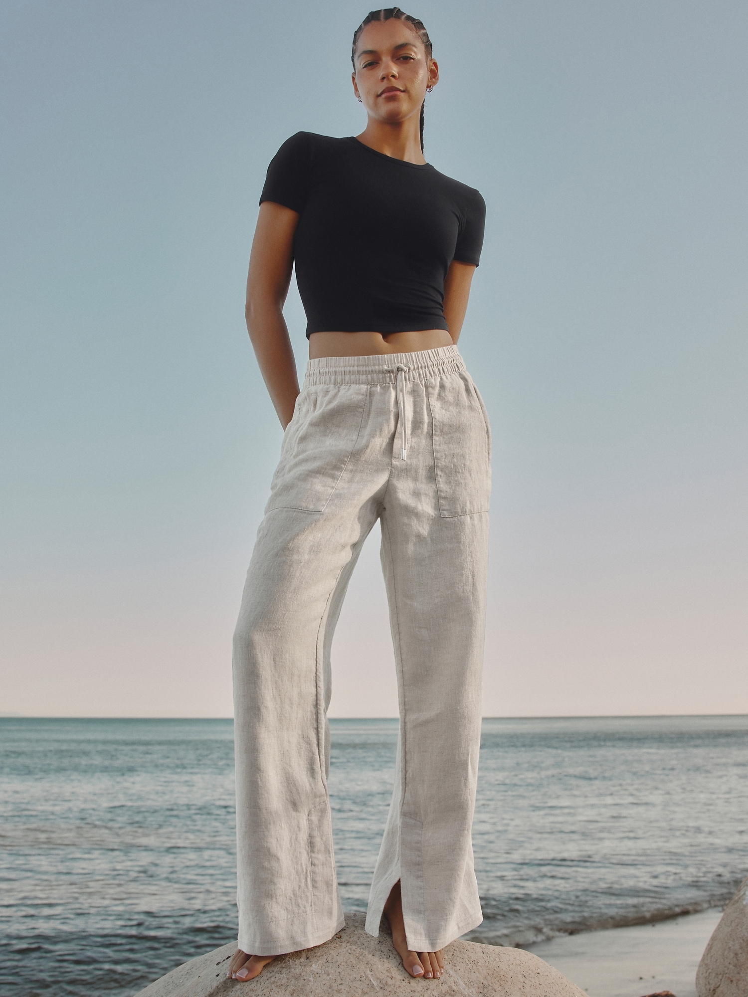 Signature Rib Crop Tee
