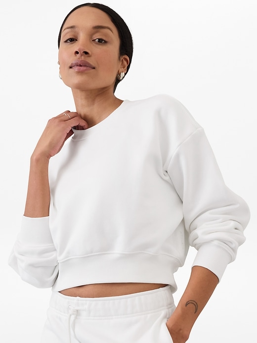 Image number 1 showing, Heavyweight Terry Crop Crew Sweatshirt