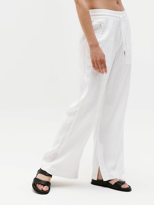 Image number 4 showing, Retreat Linen High Rise Wide Leg Pant