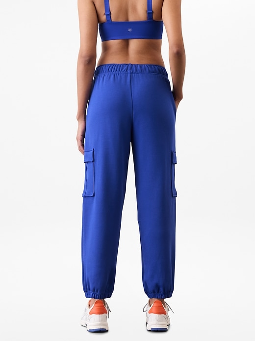 Image number 3 showing, Heavyweight Terry Mid Rise Cargo Jogger