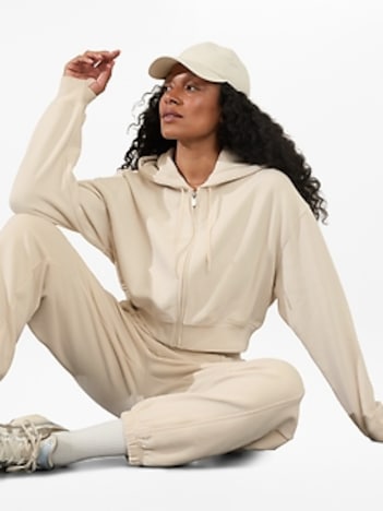 Forever Fleece Crop Full Zip