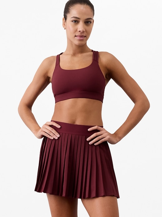 Image number 3 showing, Match Point High Rise Pleated Lasercut 13 1/2" Skort