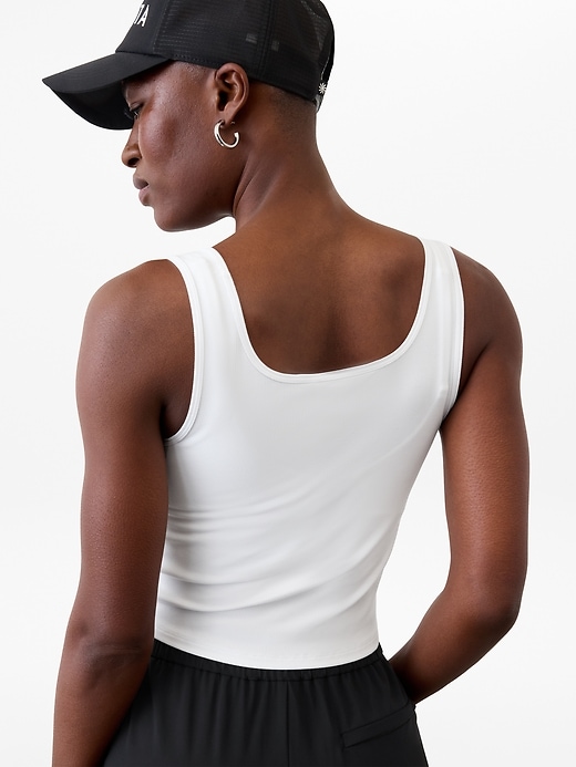 Image number 7 showing, Signature Rib Square Neck Crop Tank