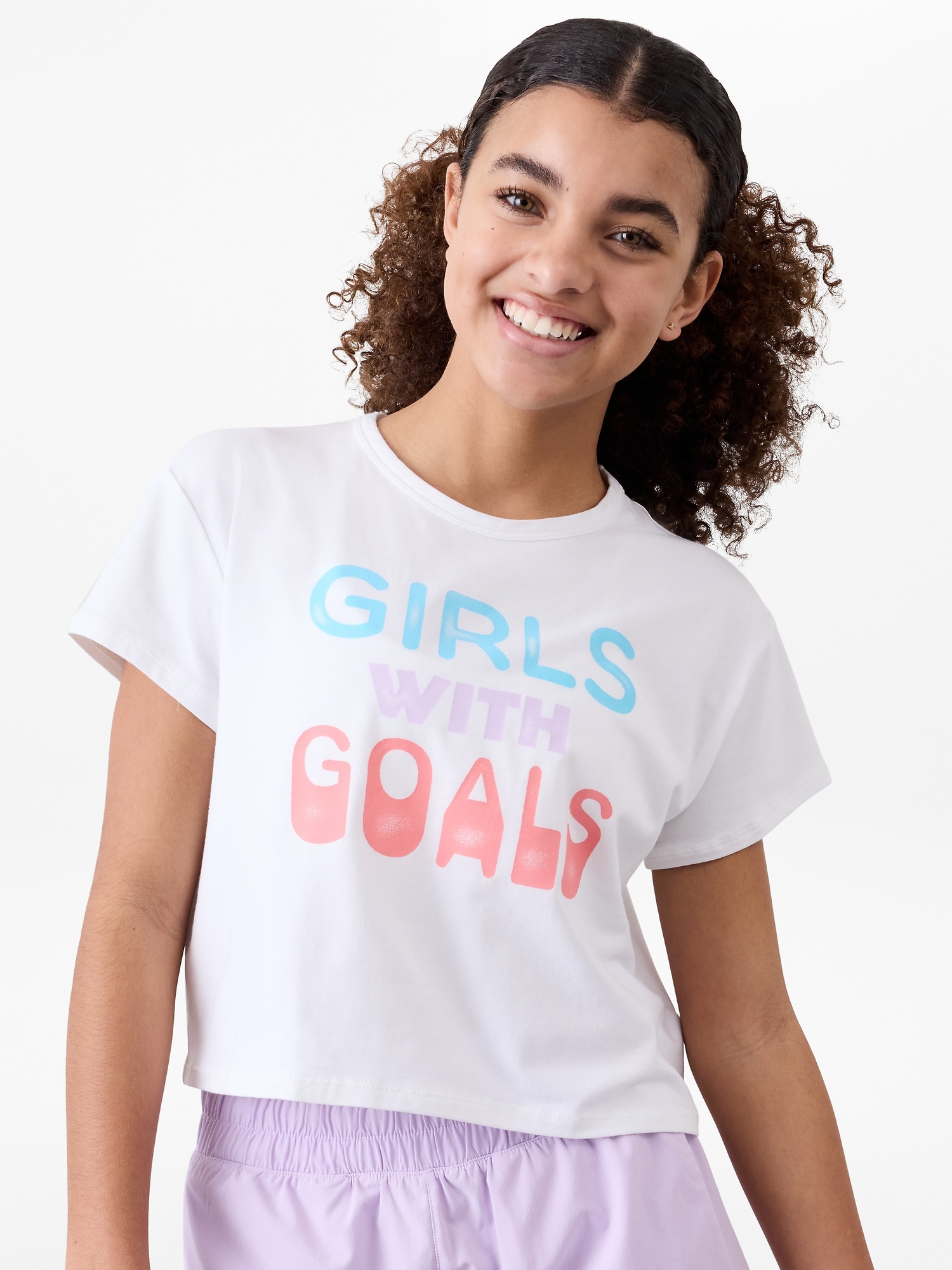 Athleta Girl Right Moves Relaxed Tee - White
