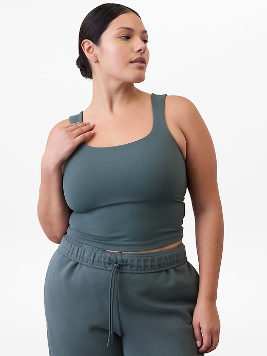 Image number 1 showing, Transcend Square Neck Crop Sports Bra D-DD