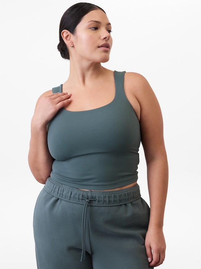 Transcend Square Neck Crop Sports Bra D-DD