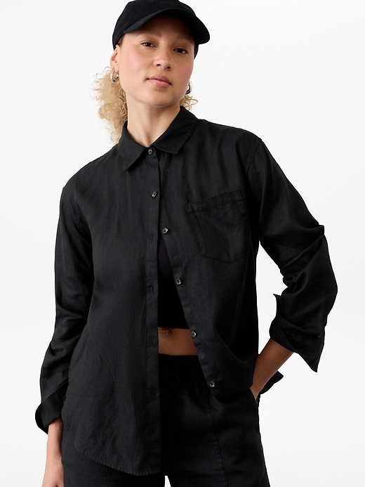 Image number 4 showing, Retreat Linen Top
