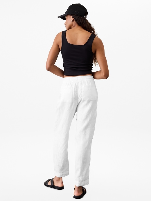 Image number 3 showing, Retreat High Rise Linen Ankle Pant