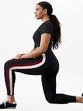 Elation Sport Stripe Ultra High Rise Legging - Black - View 8