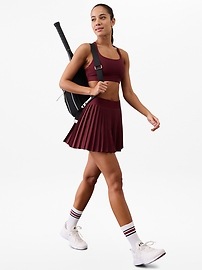 Match Point Pleated Lasercut 13 1/2" Skort