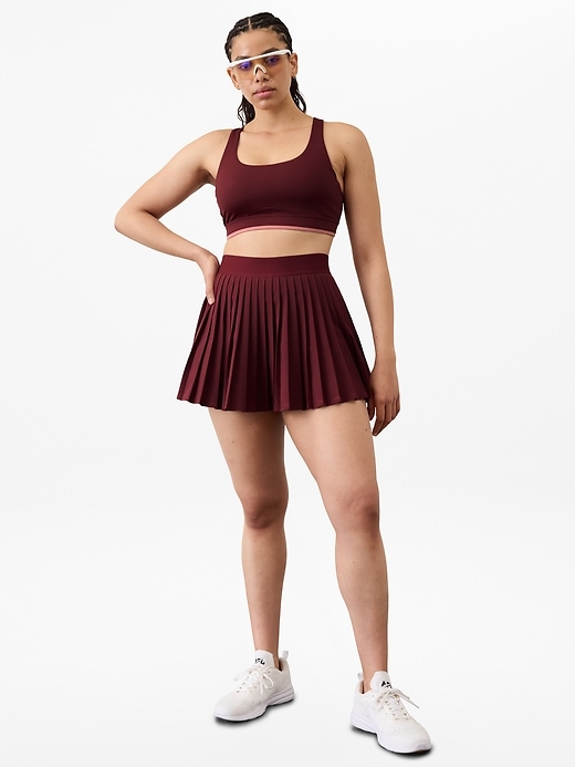 Image number 7 showing, Match Point High Rise Pleated Lasercut 13 1/2" Skort