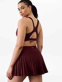 Match Point Pleated Lasercut 13 1/2" Skort