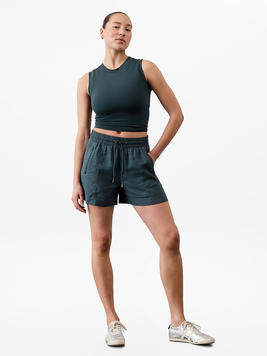 Image number 2 showing, Retreat Linen Mid Rise 4" Short