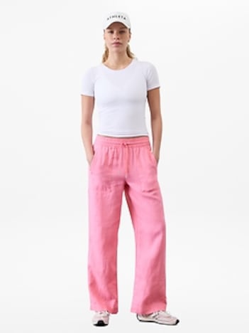 Retreat Linen High Rise Wide Leg Pant