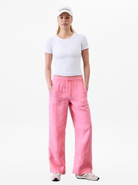 Retreat Linen High Rise Wide Leg Pant