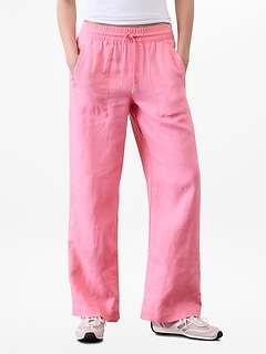 Retreat Linen High Rise Wide Leg Pant