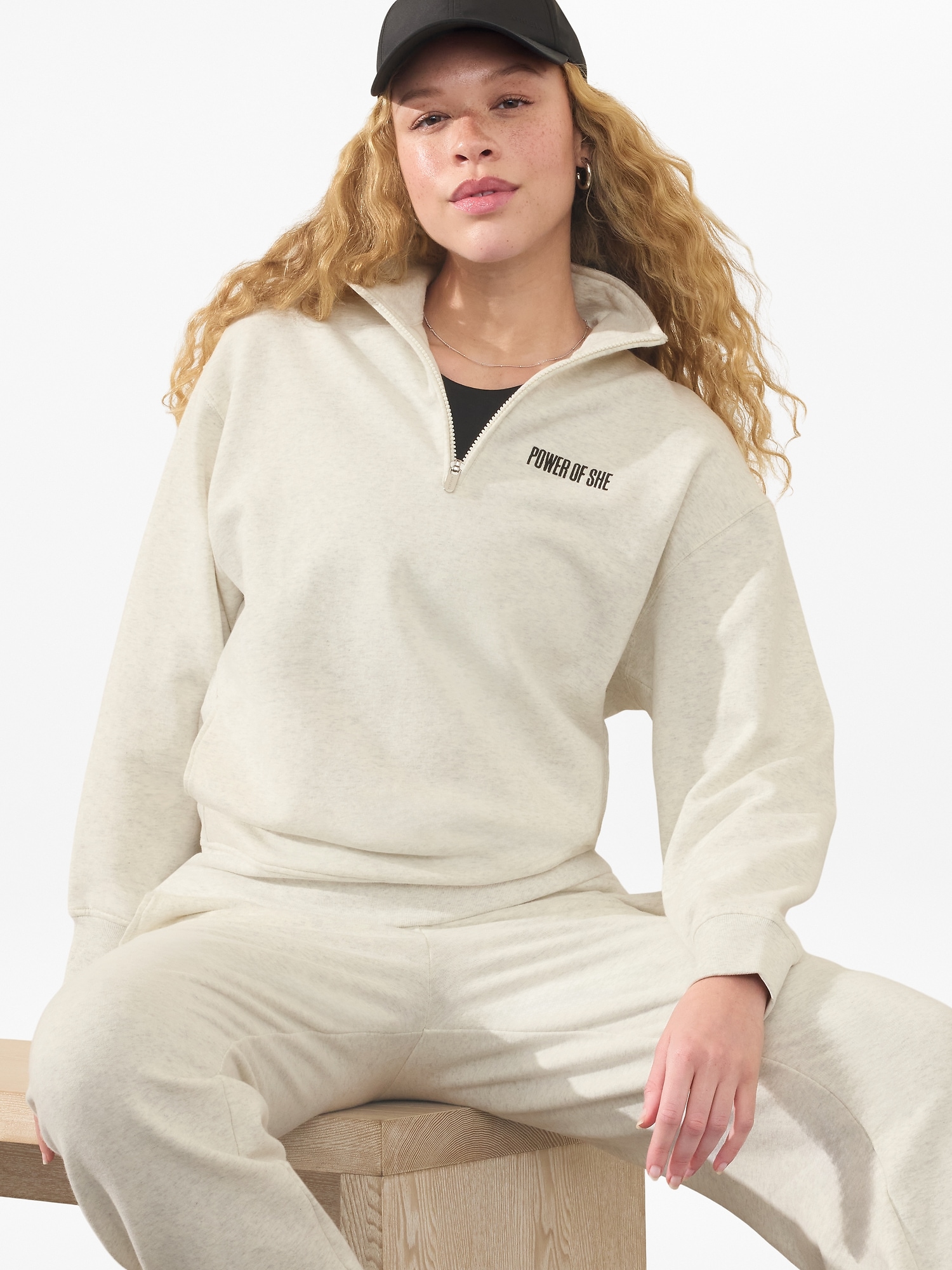 Power of She 1/4 Zip Sweatshirt