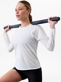 Grid Knit Top - White - View 6