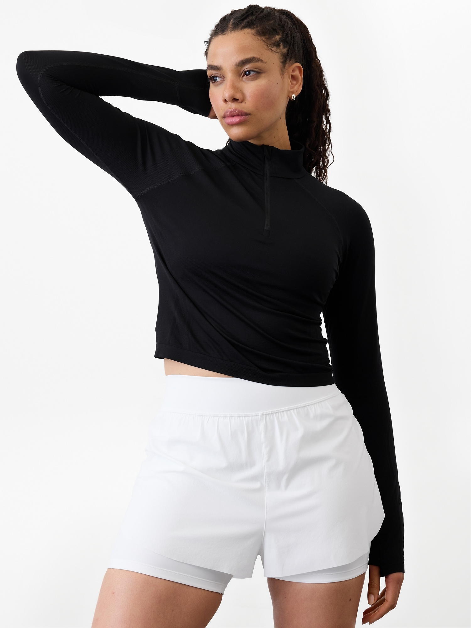 Momentum Seamless Crop Half Zip