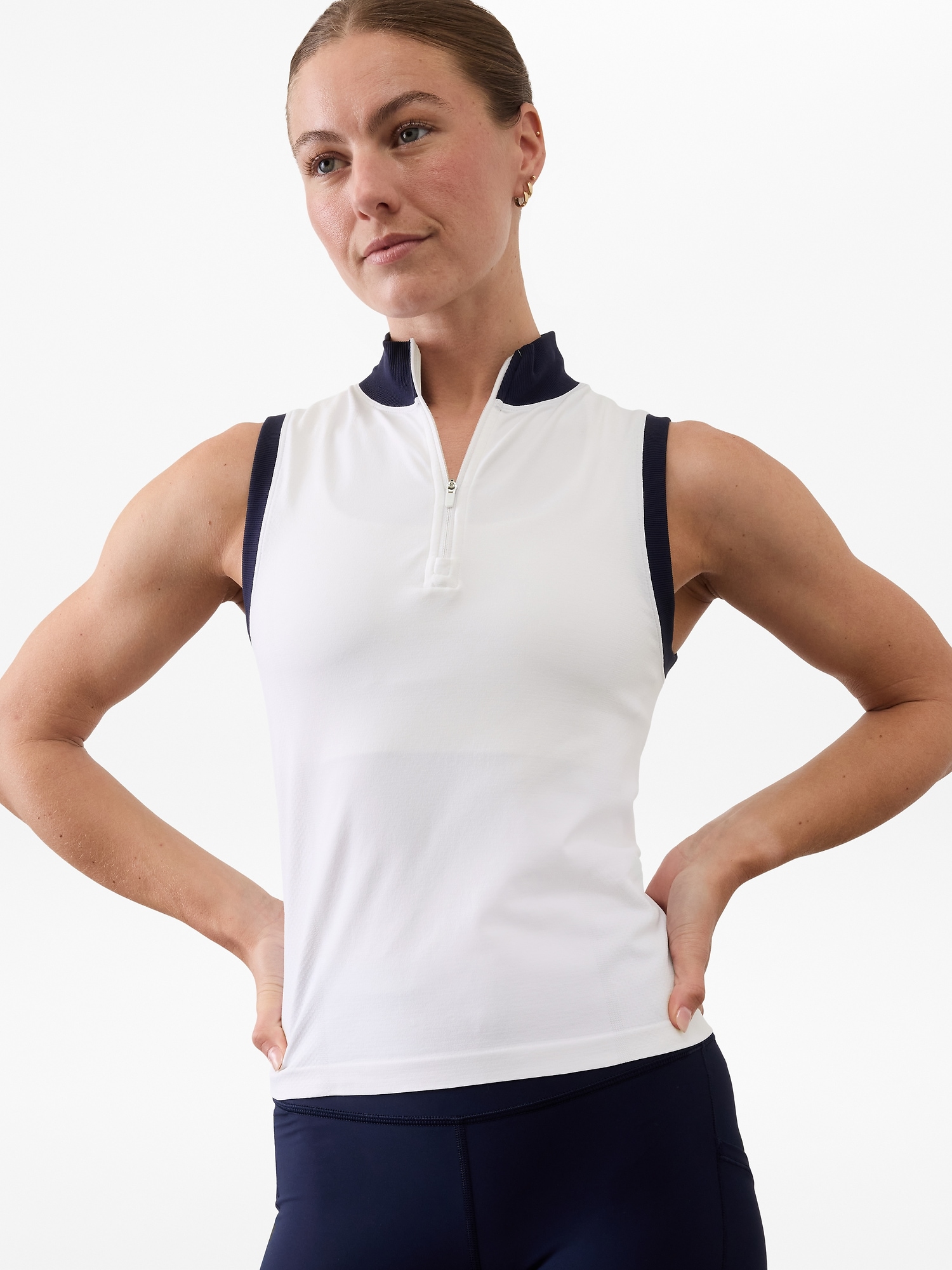 Ace Seamless Half Zip Tank
