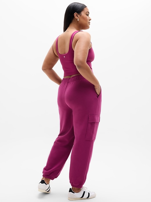 Image number 8 showing, Heavyweight Terry Mid Rise Cargo Jogger