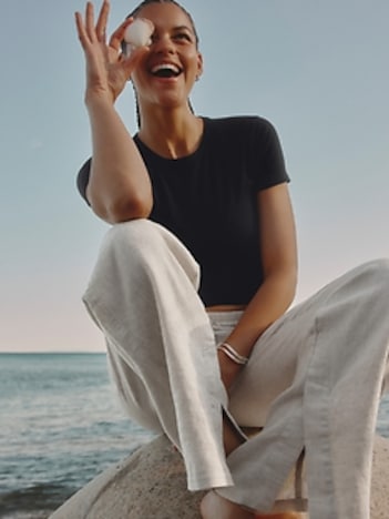 Retreat Linen High Rise Wide Leg Pant