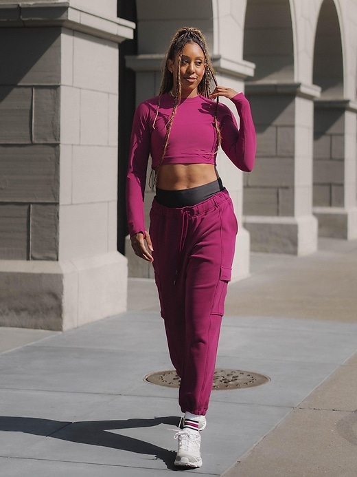 Image number 1 showing, Heavyweight Terry Mid Rise Cargo Jogger