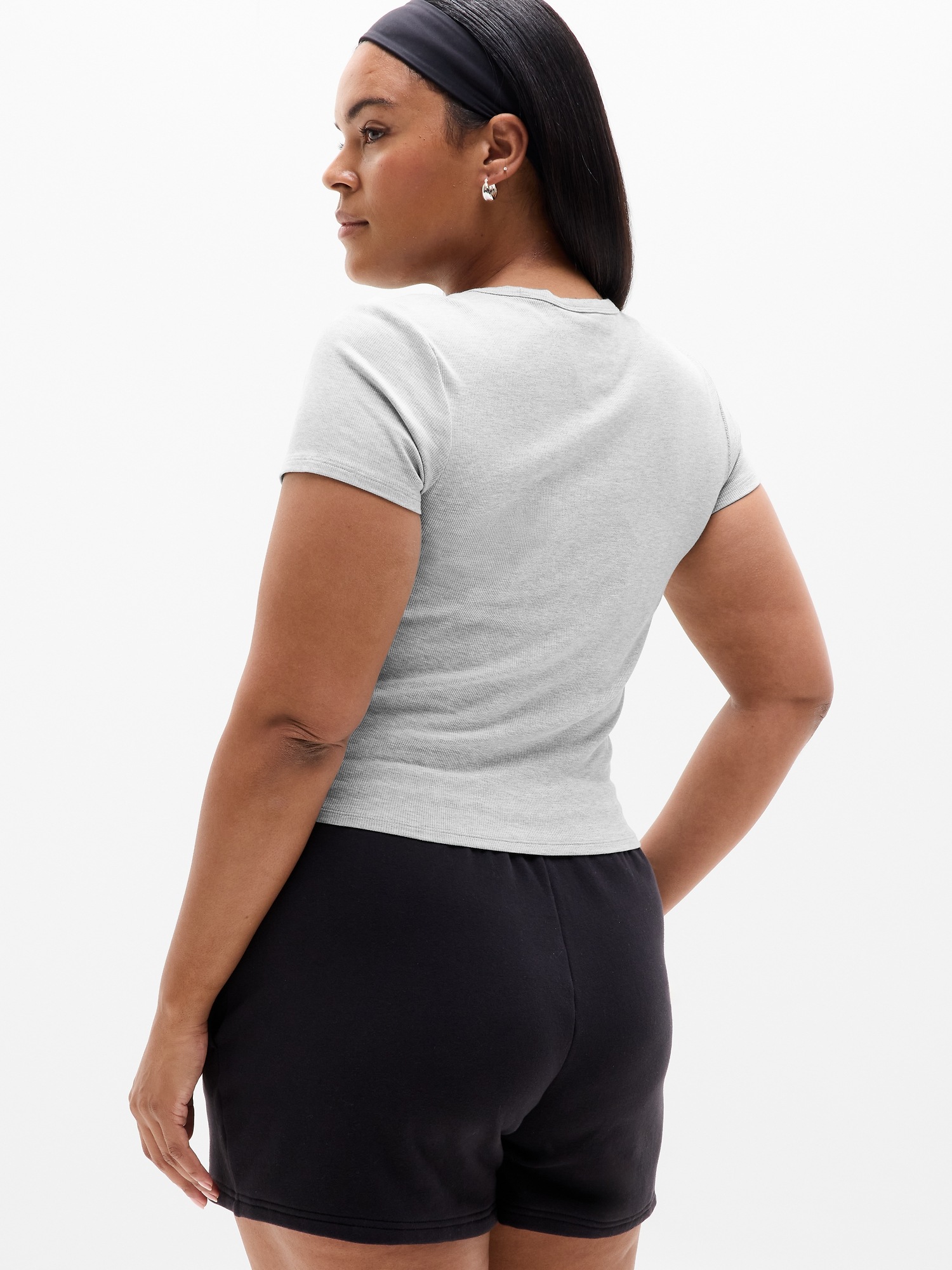 Signature Rib Crop Tee | Athleta