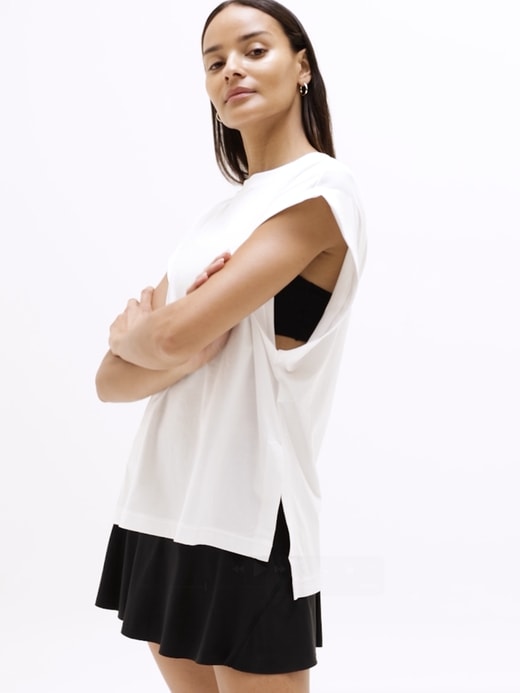 Image number 4 showing, True Cotton Oversized Muscle Tee