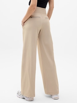 Venice High Rise Wide Leg Pant - Beige - image 3