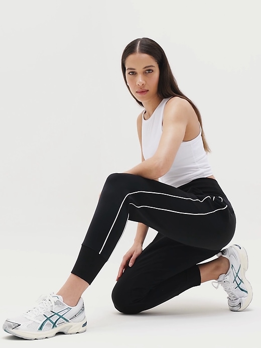 Image number 4 showing, Venice High Rise Track Stripe Jogger