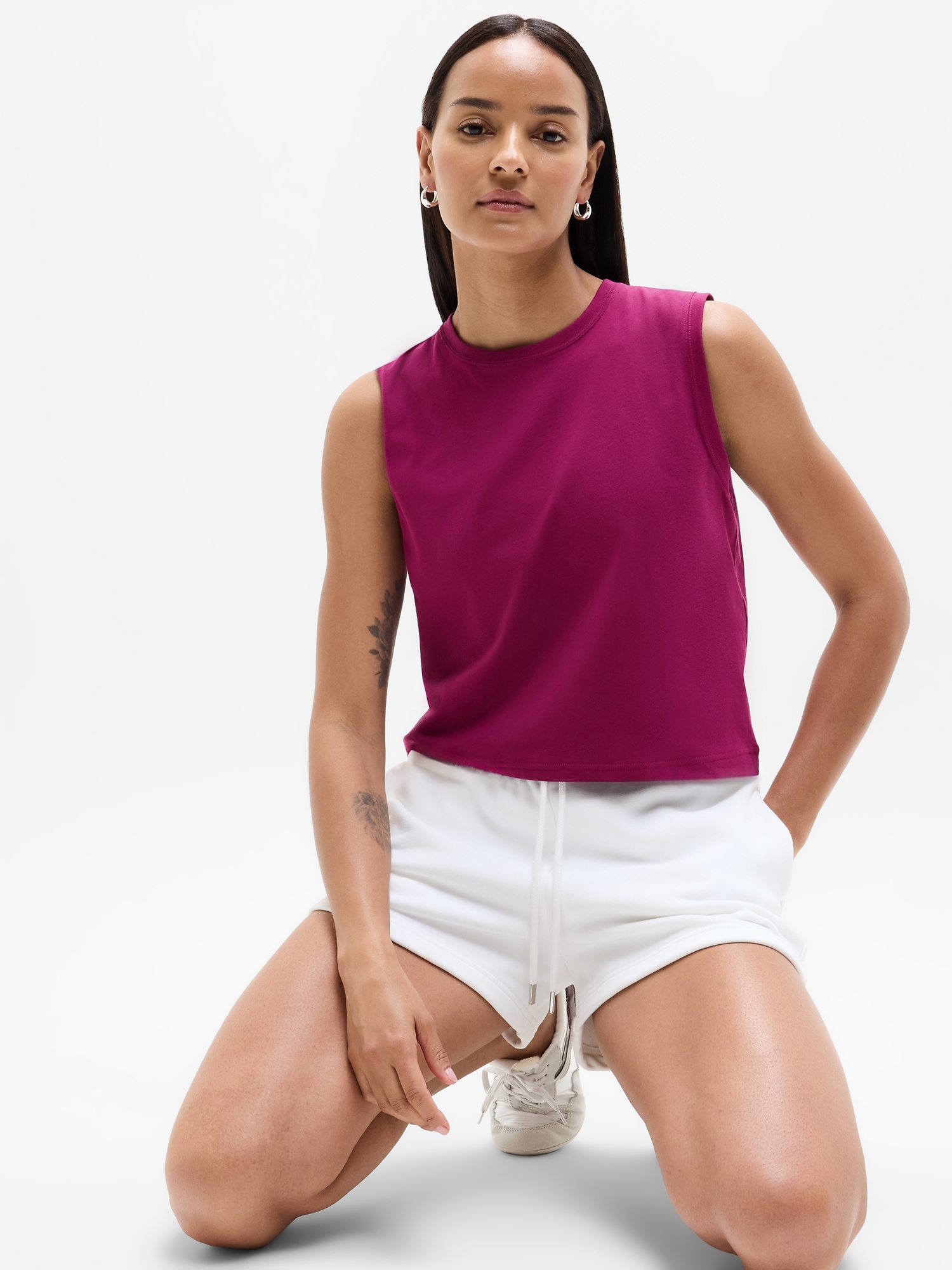 Athleta True Cotton Crop Tank