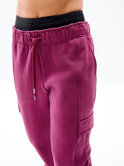 Image number 2 showing, Heavyweight Terry Mid Rise Cargo Jogger