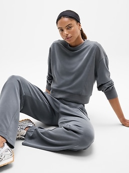 Seasoft Rib Crewneck Sweatshirt - Gray - image 2