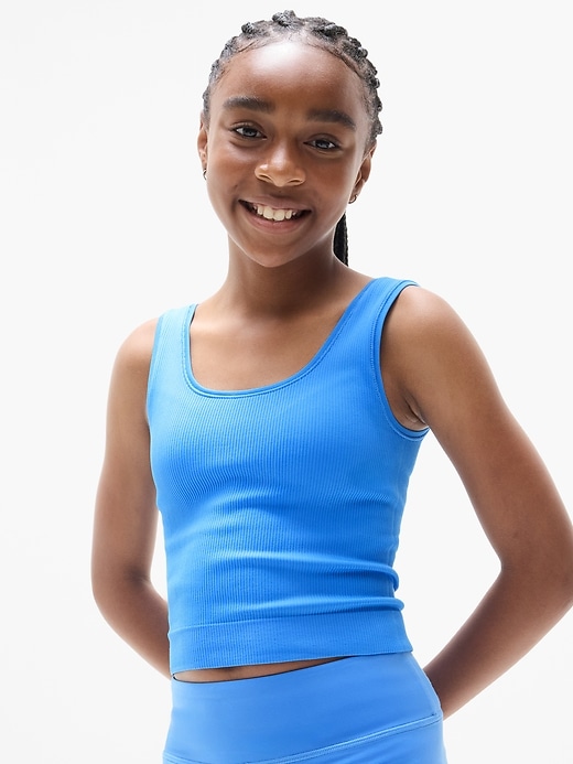 Image number 1 showing, Athleta Girl Rise Above Rib Crop Tank