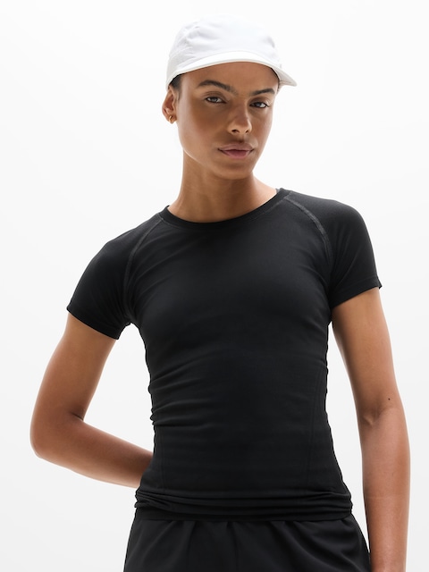 Momentum Seamless Tee - Black