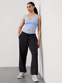 Transcend V Neck Rib Crop Sports Bra A-C