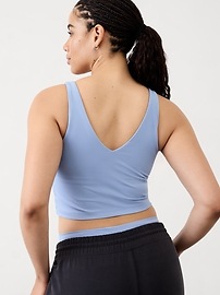 Transcend V Neck Rib Crop Sports Bra A-C