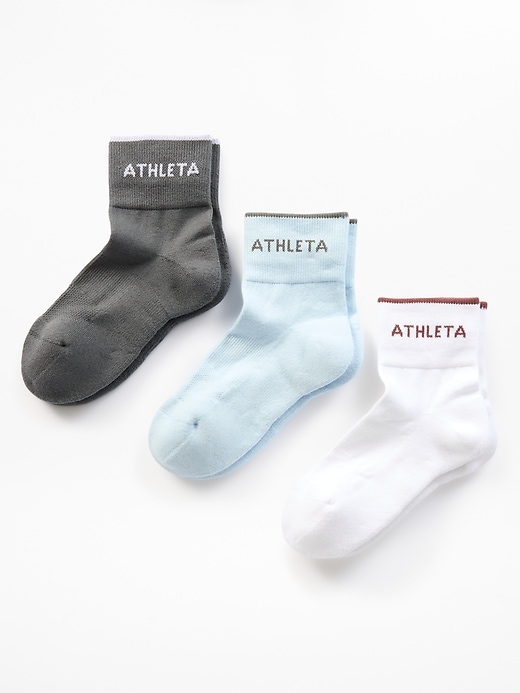 Image number 1 showing, Athleta Everyday Quarter Crew Sock 3-Pack